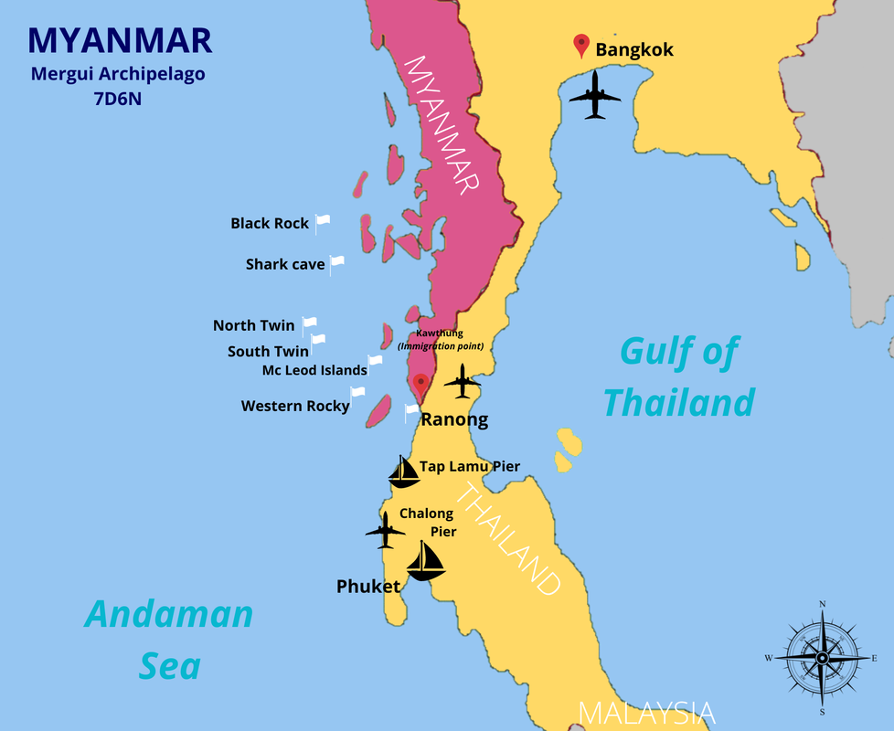 Black Rock en une semaine : croisière plongée en Birmanie