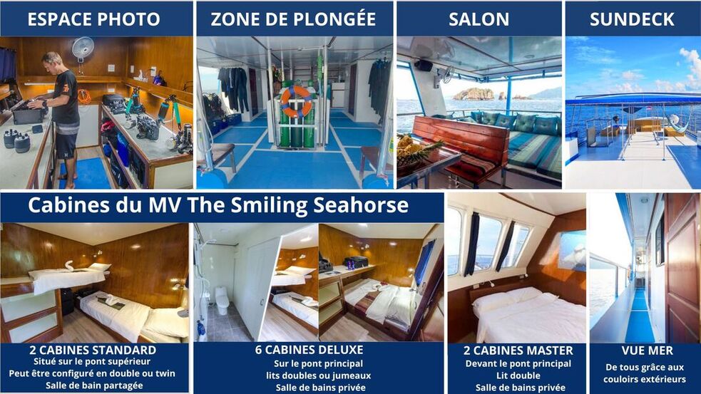 Les cabines du MV Smiling Seahorse
